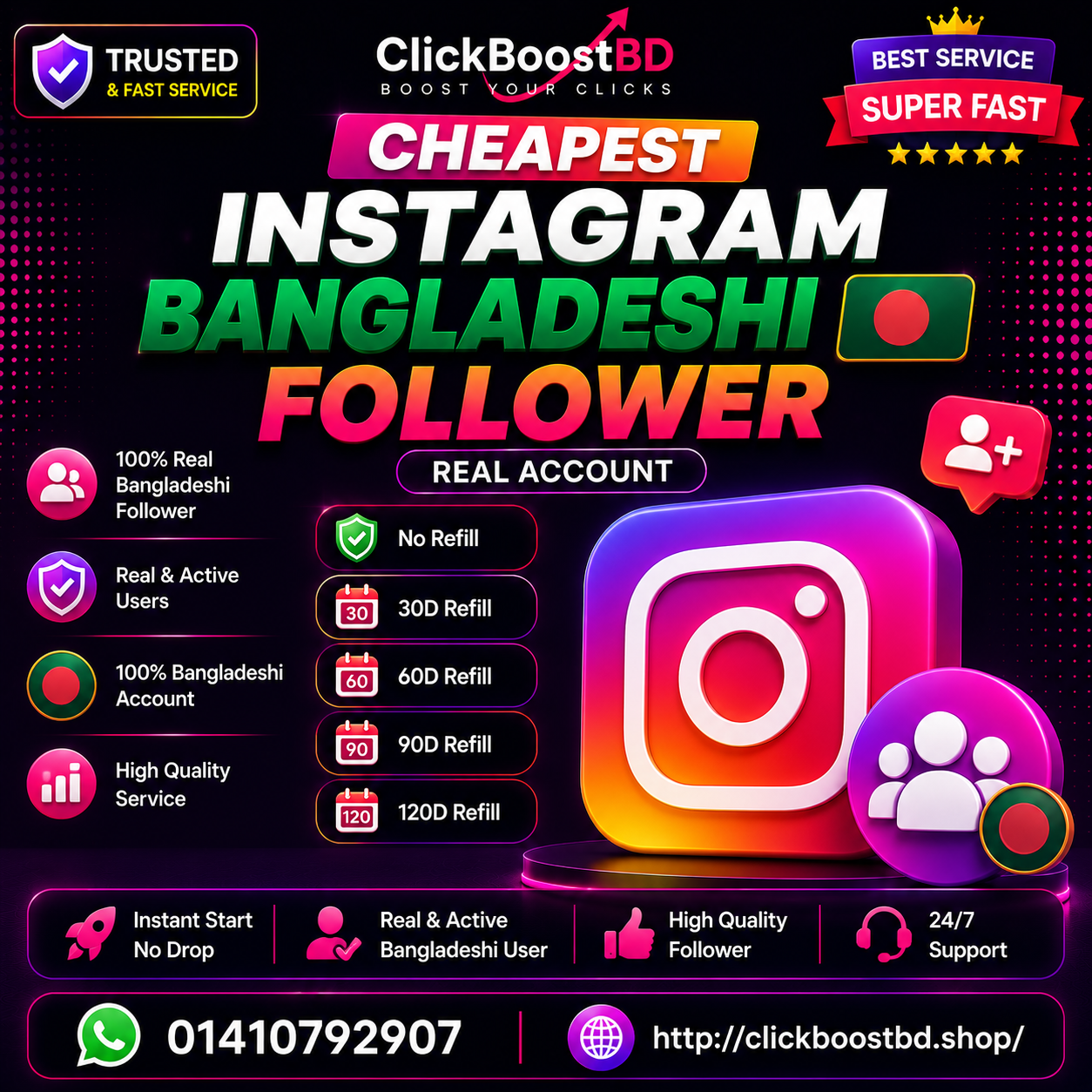 Instragram Bangladeshi Follower