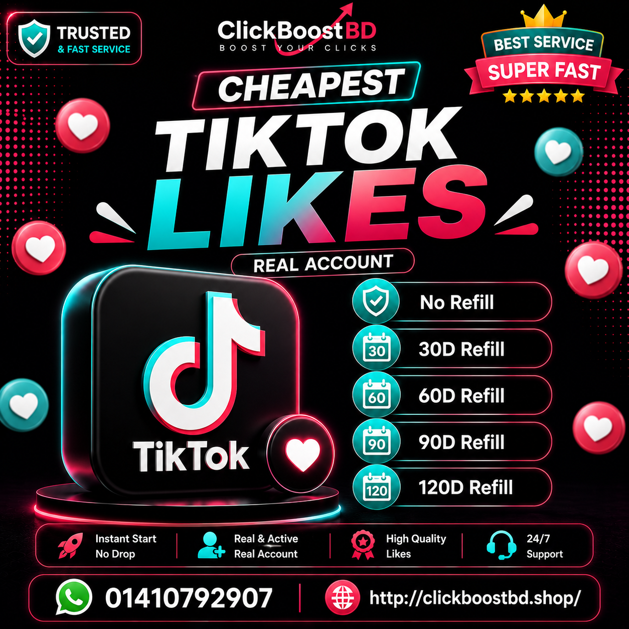 Tiktok Likes No Refill