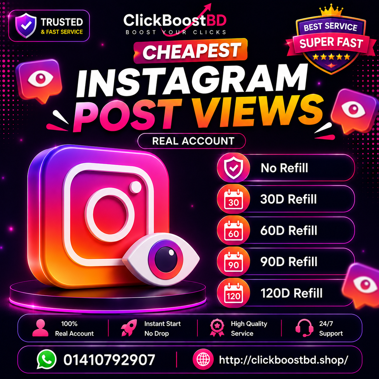 Instragram Post Views