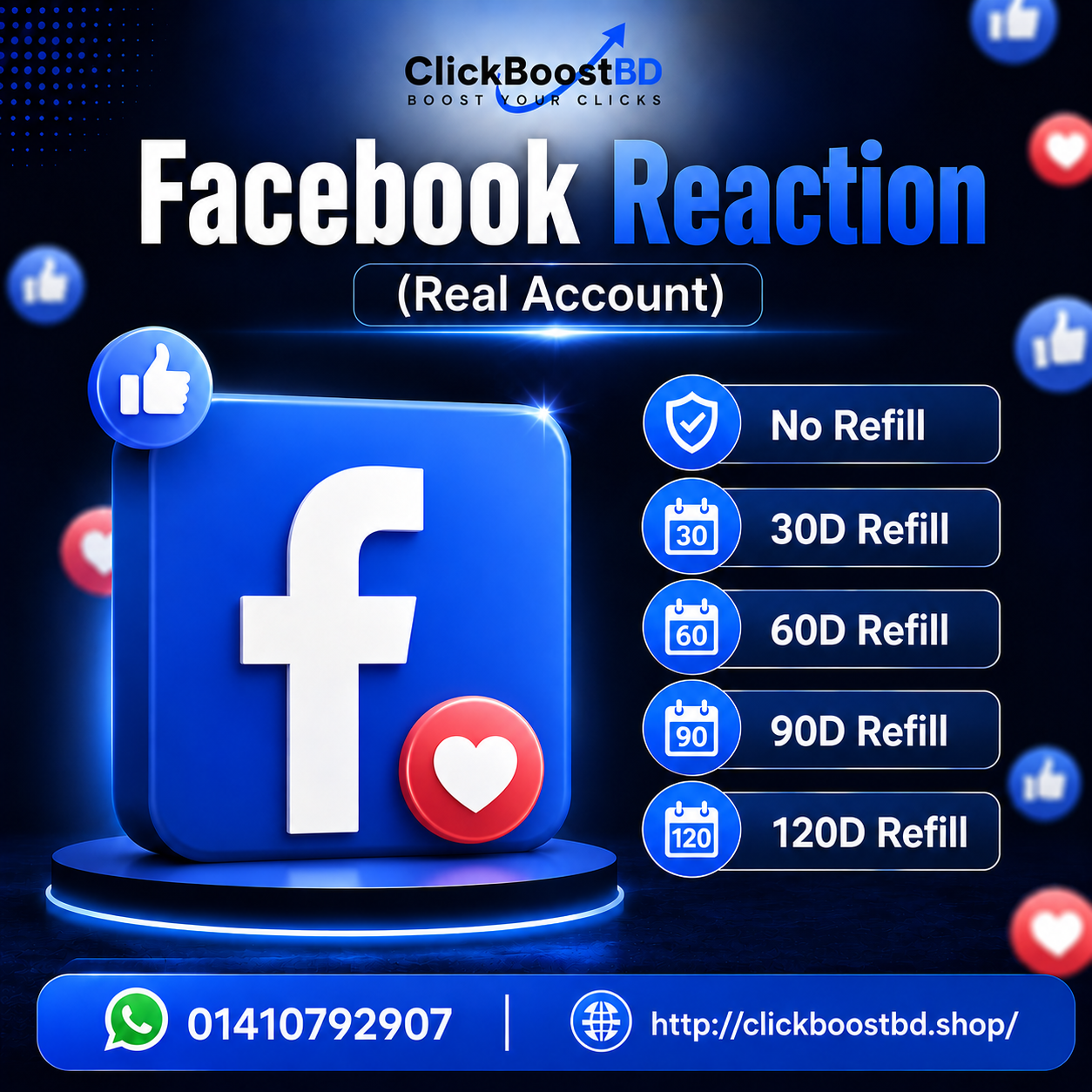 Facebook Global Chepest Reaction
