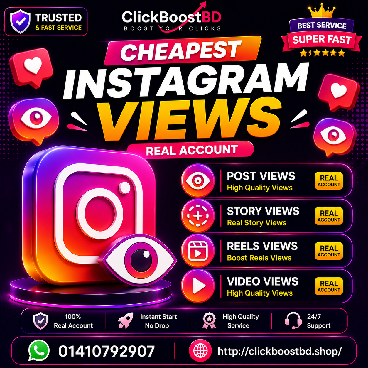 Instragram Video Views